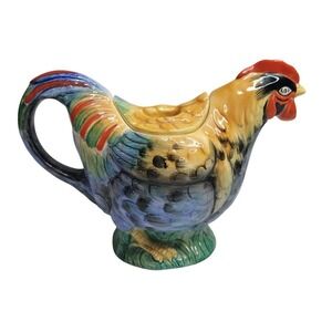 The Haldon Group Rooster Chicken Teapot Ceramic 1981 Japan